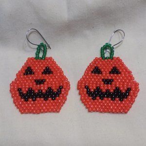 Pumpkin Seed Bead Earrings